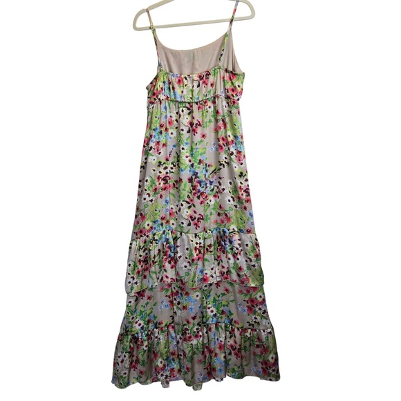 Old Navy Womens Floral Print Tiered Maxi Dress Spaghetti Straps Large Bohemian - Picture 7 of 7